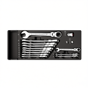 519 285KF <b>Tool</b> <b>Storage</b> Set With Ratcheting Wrenches And Socket Bits For Automotive Repair And Maintenance Tasks - Product Image 2