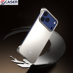 Funda de teléfono de gama alta de Color sólido a prueba de golpes de cuatro esquinas con diseño sin marco mate de Metal de nueva moda para iPhone 17/PM/Air/pro - Product Image 5