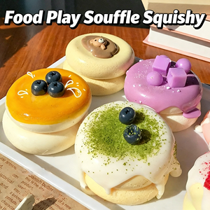 Food Theme Realistic Collectible TPR Material Cake Squishy for Dollhouse Miniature Slow Rising Press Squeeze Sensory Toys Gifts - Product Image 4