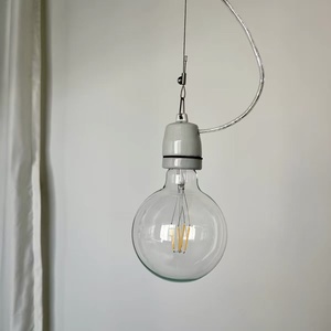 <span class=keywords><strong>Suspension</strong></span> LED Globe en Céramique Nordique, Style Moderne, avec Ampoule en Verre Transparent, Idéale pour Café, Bar, Restaurant - Product Image 2