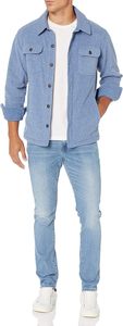 Essentials <span class=keywords><strong>giacca</strong></span> da uomo Casual in jeans lunga in pile polare con Logo frontale fodera in cotone <span class=keywords><strong>e</strong></span> rifinitura antivento per l'inverno - Product Image 4