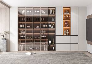 Modern Solid Wood Customized Dining Room <b>Furniture</b> Cutlery Cabinet Wine Cabinet for Hotel <b>Buffet</b> Use - Product Image 3