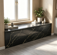 Dalle de quartz compacte polie de 18 mm pour plans de travail commerciaux