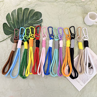 En gros, Cordon porte-clés en sangle tressée en polyester, style mousqueton, pour poupées et accessoires de jouets en peluche