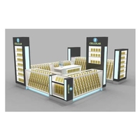 Vitrine moderne pour étuis de téléphone portable avec éclairage LED pour kiosque à bijoux et accessoires de comptoir en centre commercial