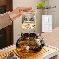 Théière en verre borosilicate de 1200 ml avec filtre, bouilloire en verre pour la santé, bouilloire domestique, service à thé de bureau