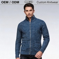 Cardigan zippé pour homme avec col en fausse fourrure amovible, double fermeture éclair, 100% polyester, hiver, OEM ODM personnalisé