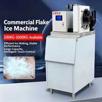 Máquina de Hielo en Escamas Industrial y Comercial, 220V, 100kg de Almacenamiento de Hielo, Gran Producción de 200-5000KG, Control Inteligente, Estable