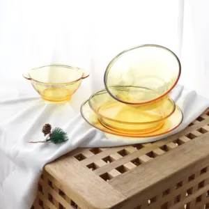 Hot sale wedding decoration dinnerware sets fruit plate tableware glass charger plates beaded clear glass dinner plates set