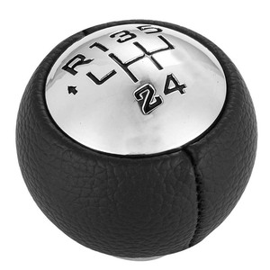 Pomo de Palanca de Cambios de Cuero Negro de 6 Velocidades para Peugeot 307 308 5008 Citroën - Product Image 4