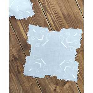 Mariagraziadente Ensemble de six napperons en lin brodés, décoration d'intérieur originale et créative - Product Image 6