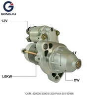 Moteur de démarrage puissant 12V 1.0Kw 9 dents pour Honda Fit Gd6 1.3L, référence 31200-Pwa-003, rotation horaire (CW) d'origine