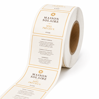 Étiquettes de produits parfumés, film soft touch, adhésif imperméable pour l'emballage de parfums, lotions et brumes, fourniture personnalisée
