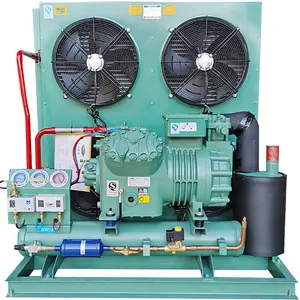 Unit kondensor pendingin udara suhu rendah 15HP dengan kompresor semi-hermetik 15HP digunakan untuk penyimpanan dingin