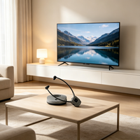 Casque TV numérique sans fil 2,4 GHz supra-auriculaire à ajustement personnalisé pour seniors, Plug & Play, portée 30 m, station d'accueil, charge de deux batteries, 13 mm