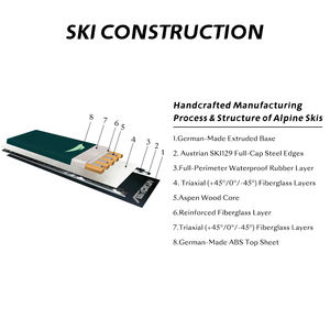 Prix de gros, skis et snowboards alpins de montagne en bois importé, personnalisés - Product Image 3