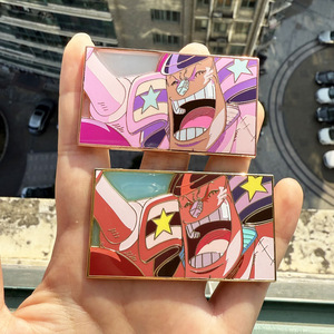 Felton personnalisé dessin animé vitrail Transparent émail broche Anime personnages mignon dur émail broches - Product Image 4