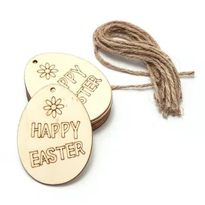 Laser Cutting Plywood Easter Eggs Wooden Party Wedding Decorative Ornaments DIY Art Crafts