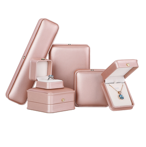 New Design pink Leather <strong>Jewellery</strong> <strong>Storage</strong> &amp; Packaging Box with Logo - Product Image 1