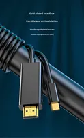 Câble vidéo Type-C vers HDTV 4K avec gaine en nylon, charge rapide pour iPhone, MacBook, iPad Pro, pour Smart TV - Accessoires informatiques