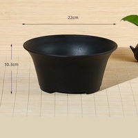 Dia.22cm H.10.3cm Classique Grand Rond Coloré Nouveau Pot De Plantation De Bonsaï En Plastique Chinois