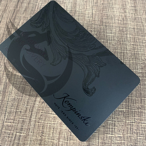 Tarjeta de Visita de PVC Negra Mate de Lujo Personalizada, Impresa con Serigrafía, con Tinta UV en Relieve, Laminada con Película Magnética de Plástico - Product Image 2