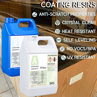 Revêtement époxy super brillant résistant aux rayures, résine époxy transparente à très faible teneur en COV pour table, comptoir, marbre, dessus de bar, travail du bois