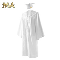 Robe de graduation unisexe pour adulte, robe mate ou de chœur pour l'église, robe de juge, costume blanc pur