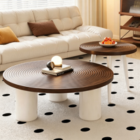 Table basse dorée nordique, ensemble de meubles de salon en chêne, table d'appoint ronde en métal, tables basses modernes de luxe en bois pour chevet