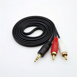 Câble audio AV plaqué or de haute qualité câble vidéo <span class=keywords><strong>RCA</strong></span> à 2RCA câble audio pour TV magnétoscope DVD Satellite - Product Image 2