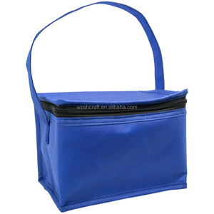 Sac isotherme réutilisable personnalisé avec logo, fermeture éclair, poignée moyenne, capacité 6 canettes - Product Image 1