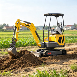 Mini-excavatrice multifonction 1,6T, pelle de 1600 kg avec marteau perforateur, godet à griffes, petites excavatrices pour travaux de jardinage et de construction - Product Image 1