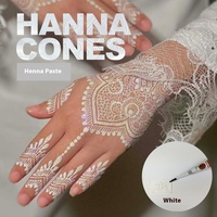 Crème de tatouage blanche à motifs floraux au henné, pigment en boîte pour maquillage permanent et accessoires