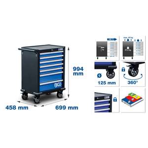 BGS <b>Workshop</b> Trolley 7 <b>Drawers</b> with 263 Tools - Product Image 2