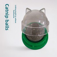 Jouet boule à chaton rotative à l'herbe à chat pour chatons, avec logo personnalisé OEM, marque privée, pour fournisseurs de produits pour animaux de compagnie, commande en gros, MOQ