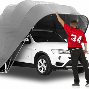 Copertura <span class=keywords><strong>auto</strong></span> arco tetto 20x20 Carport in metallo semplice acciaio inossidabile pieghevole manuale Garage Carpas Para Autos - Product Image 1