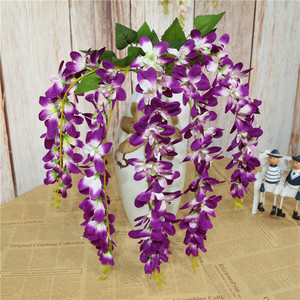 <span class=keywords><strong>Flor</strong></span> <span class=keywords><strong>de</strong></span> Glicinia Artificial al por Mayor, 5 Ramas, Orquídea <span class=keywords><strong>de</strong></span> Seda <span class=keywords><strong>de</strong></span> Tailandia para Bodas - Product Image 3
