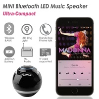 Speaker Mini portabel lampu Led, pengeras suara pemutar kartu Tf suara besar BT 2025