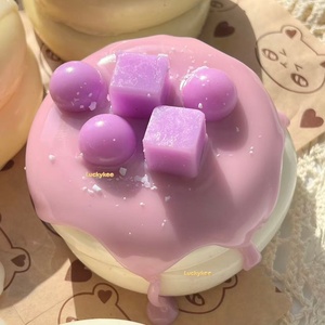 Luckykoo Wholesale <b>Little</b> <b>Red</b> Book Inspired Strawberry Soufflé Mousse Cake Squishy Soft EVA Stress Relief Toy with Slow Rebound - Product Image 3