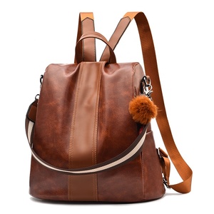 Women Bag PU <b>Leather</b> Fashion Handbags <b>Backpack</b> Multi-function <b>Large</b> Capacity Girl <b>Backpack</b> Student Bag - Product Image 1