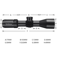 OEM ODM WestHunter HD 3-12X44 SFIR FFP Lunette de visée compacte Premier plan focal Réticule illuminé Lunette de visée optique de chasse