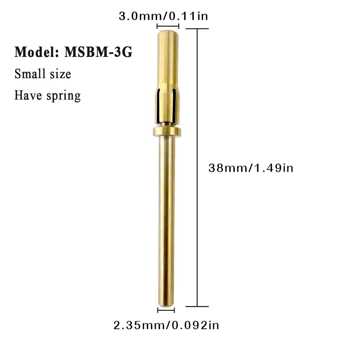 Stainless Steel-3mm-Have spring