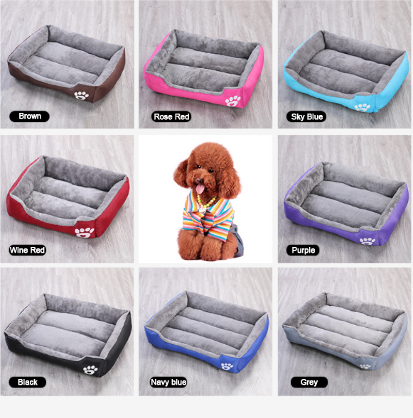 Wholesale Customize Soft Comfortable Breathable Dog Sofa Bed Dog Nest Large Accessories Rectangle Pet Bed For Dog Cat