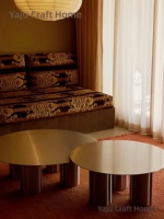 Table basse minimaliste italienne Pass Win, design modulaire en acier inoxydable, style Bauhaus simple, inspirée des designers, luxe léger
