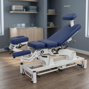 Table de chiropratique multifonctionnelle 3/4D avec plateau multi-positions, étagère de rangement et prise intégrée pour la thérapie physique - Product Image 1
