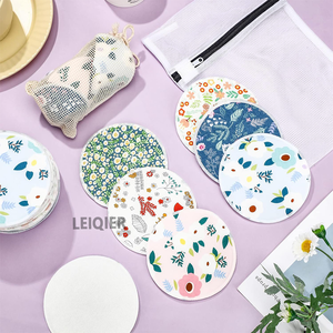 Tampon démaquillant en coton personnalisé avec logo, réutilisable, léger, avec impressions, facile à nettoyer et à ranger, durable pour le démaquillage - Product Image 5