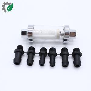 Raccordi universali <span class=keywords><strong>3</strong></span>/8 "1/4" 5/16 "vetro cromato Gas filtri carburante in linea riutilizzabili - Product Image 1