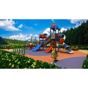 Atraente crianças ao ar livre playground plástico metal outdoor playground brinquedos outros parque de diversões produtos