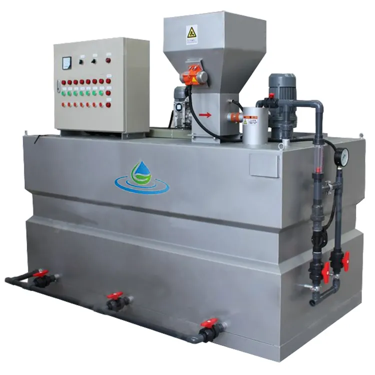 Sistema automático de dosagem de polímero para águas residuais Unidade automática de preparação de floculantes
