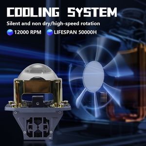 Obiettivo Bi-led da 120W 3 pollici 20000LM obiettivi per proiettori a LED per <span class=keywords><strong>fari</strong></span> H4 H7 9005 9006 alte luci basse per auto Retrofit moto - Product Image 6